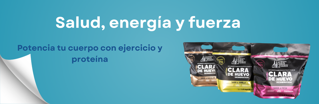 Proteína de sabor hecha a base de albúmina de huevo