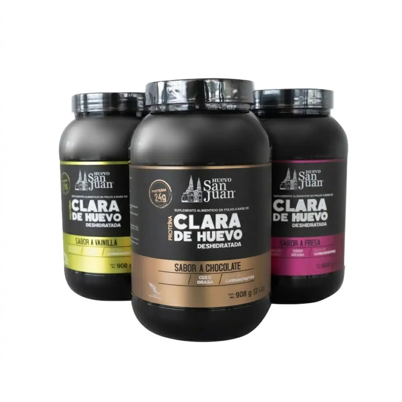 Bote de proteína de clara de huevo deshidratada