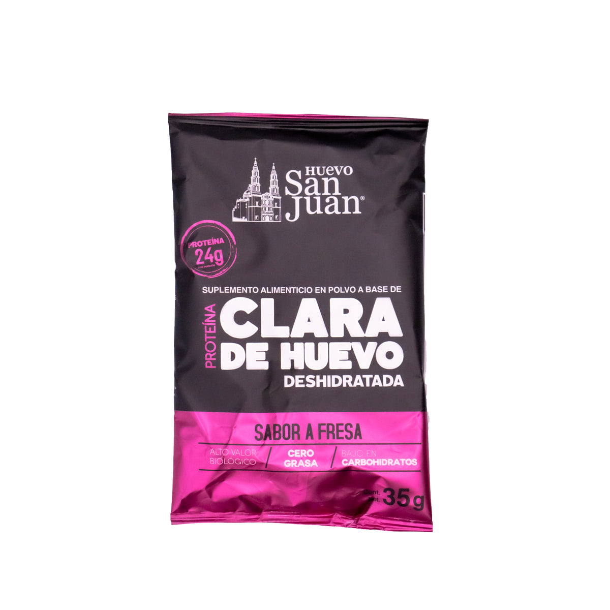 Proteína clara de huevo sabor fresa